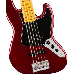 Fender American Professional Jazz Bass V Maple Fingerboard Oxblood vue de la table Fender American Professional Jazz Bass V Maple Fingerboard Oxblood vue de la table