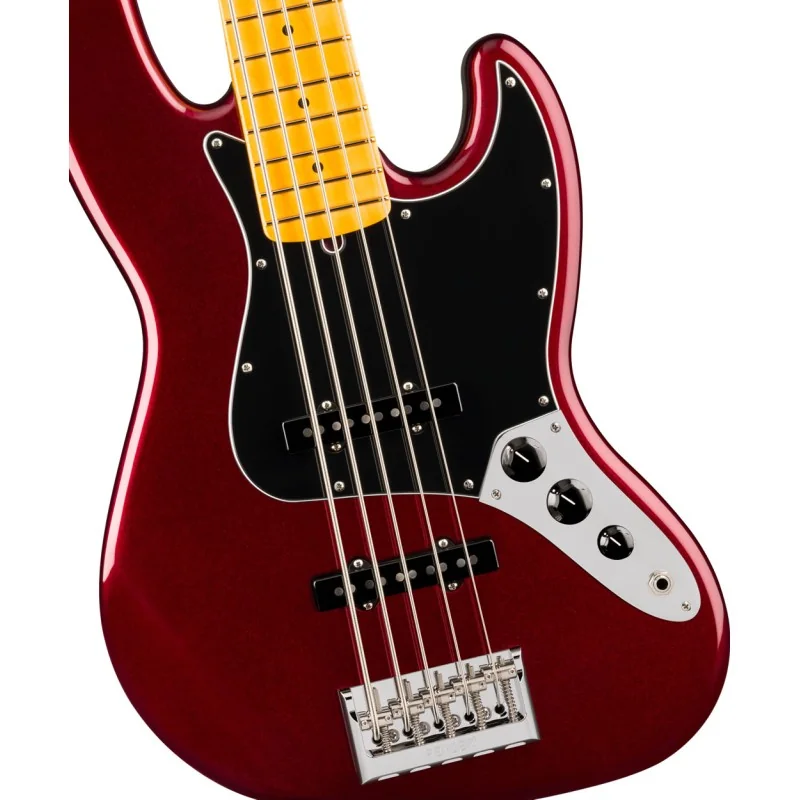 Fender American Professional Jazz Bass V Maple Fingerboard Oxblood vue de la table