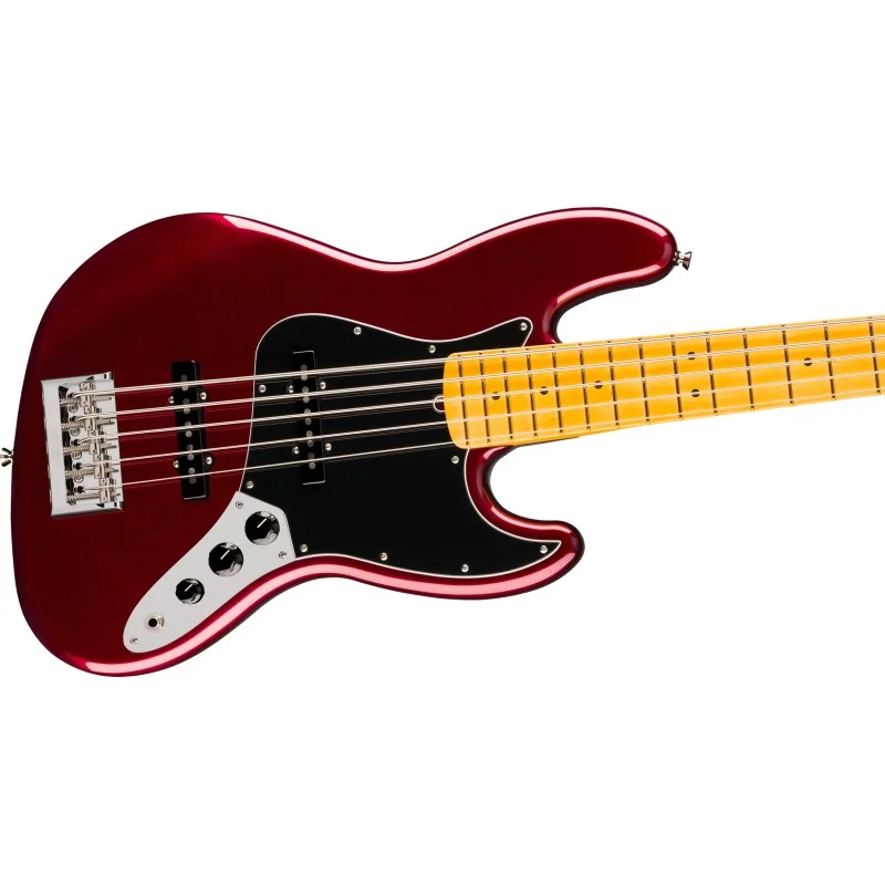 Fender American Professional Jazz Bass V Maple Fingerboard Oxblood vue de la table