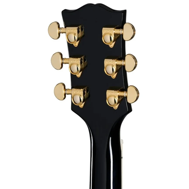 Epiphone Inspired by Gibson Custom Les Paul Custom Ebony vue du dos de la tête