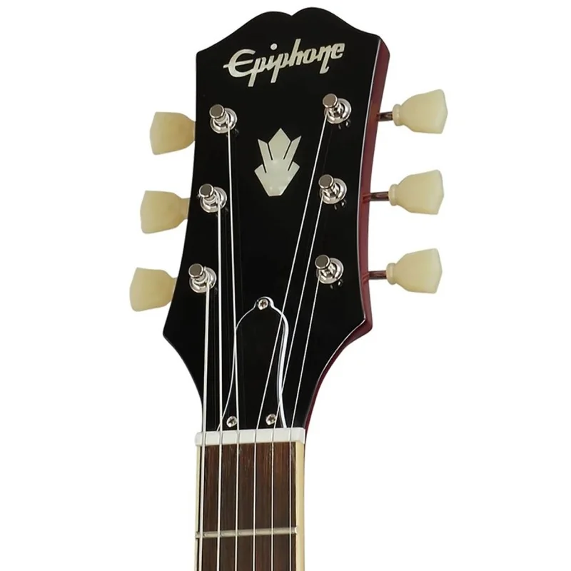 Epiphone ES-335 Cherry Palissandre vue de la tête