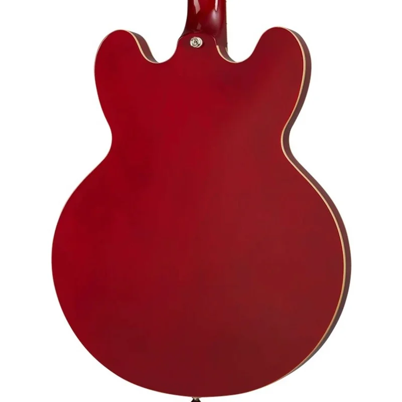 Epiphone ES-335 Cherry Palissandre vue du dos de la table