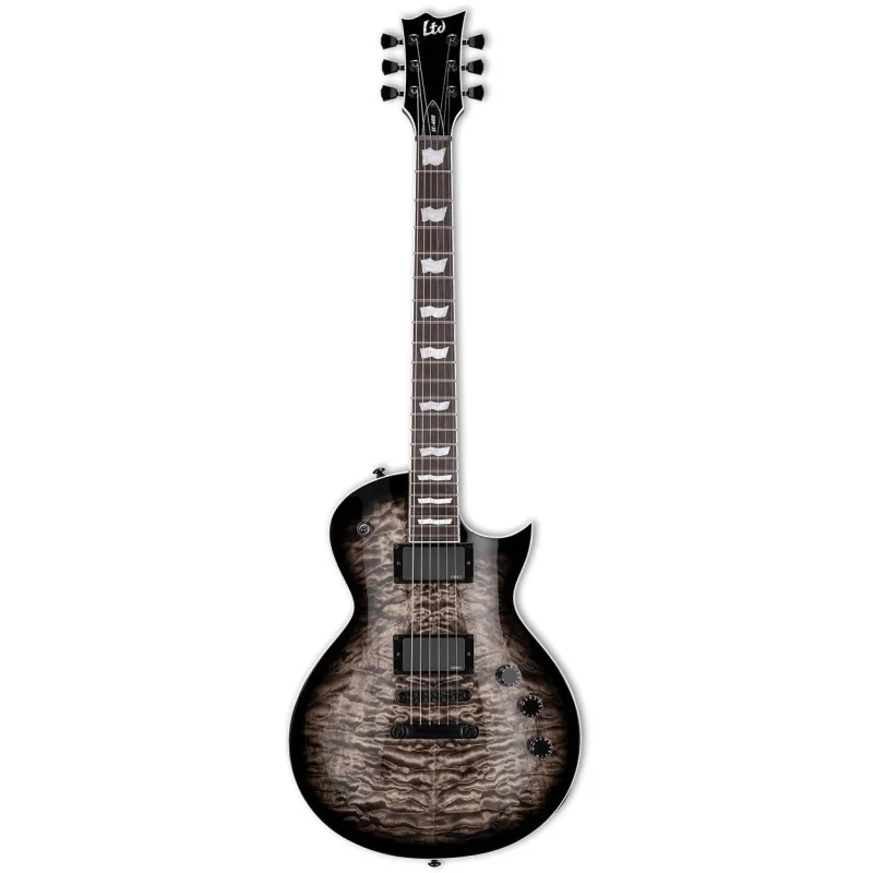 LTD Eclipse EC-400 QM See Thru Black Sunburst vue de face