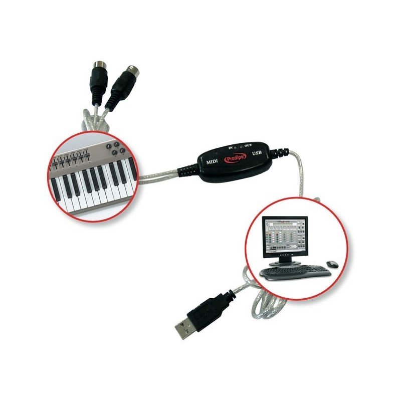 Prodipe MIDI USB 1i1o