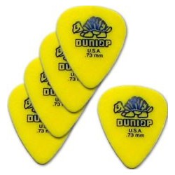 Dunlop 5 Médiators Tortex Souple/Medium Jaune