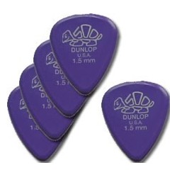 Dunlop 5 Médiators Delrin Super Dur Lavande