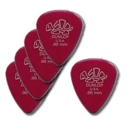 Dunlop 5 Médiators Delrin Dur Rose Foncé