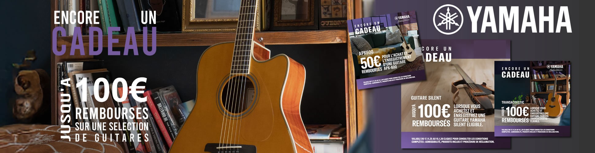 Profitez d'un cashback sur une sélection de guitare Yamaha